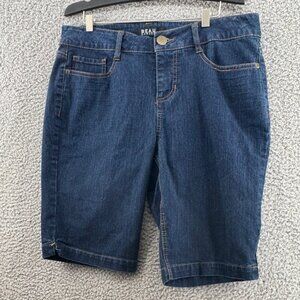 Beau Dawson Womens Denim Bermuda Shorts Size 10 Blue Cotton Blend